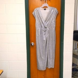 John Meyer Studio size 20W silver and beige semi formal dress.